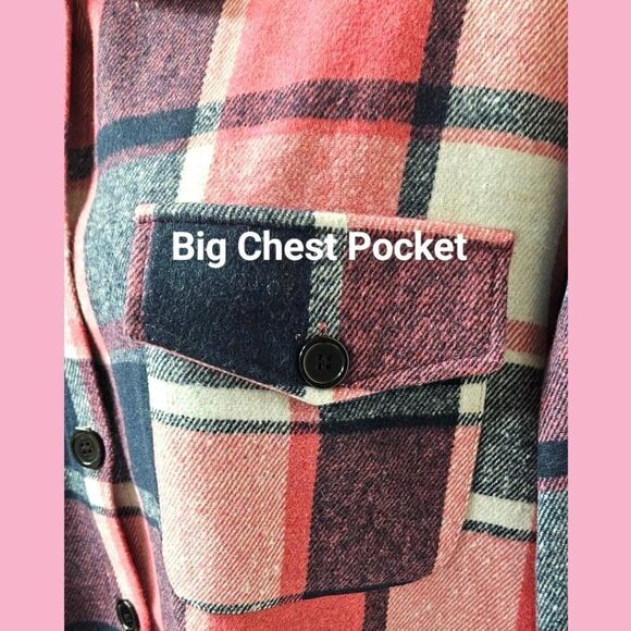 PLUS SIZE Women's Warm (Oversized) Multi Color Flannel Shacket Jacket. SIZE 20W - Picture 5 of 15